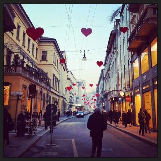 Love was all around us at Via Montenapoleone